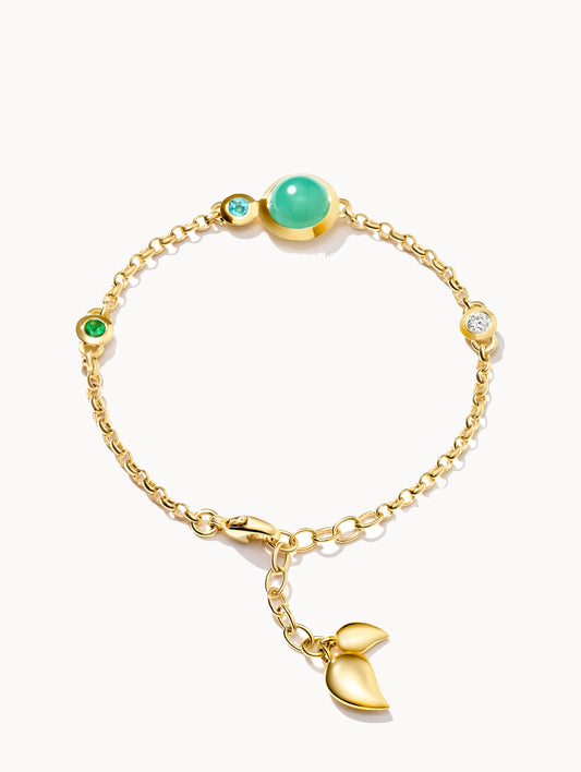 TAMARA COMOLLI BOUTON ARMBAND MINI CHAIN LAGOON