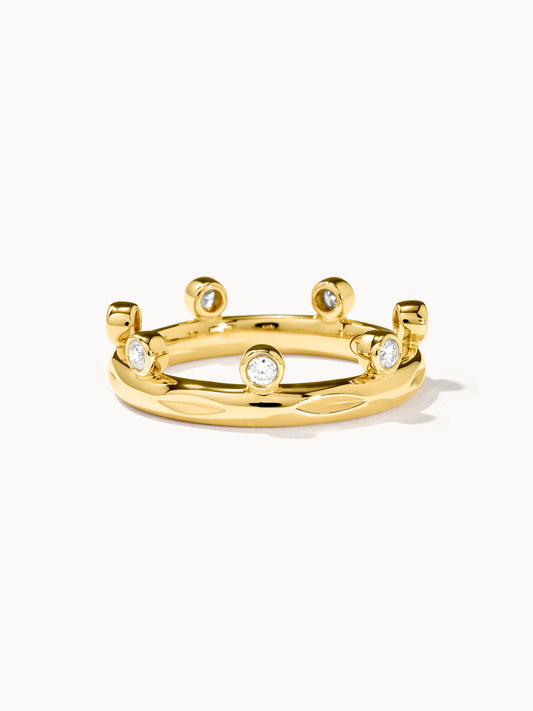 TAMARA COMOLLI RING GPYSY CROWN BRILLIANT CUT CLASSIC