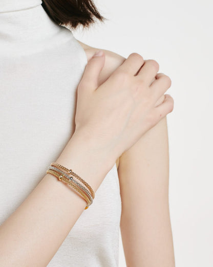 Flex'it Armband mit weissen Brillant (M)