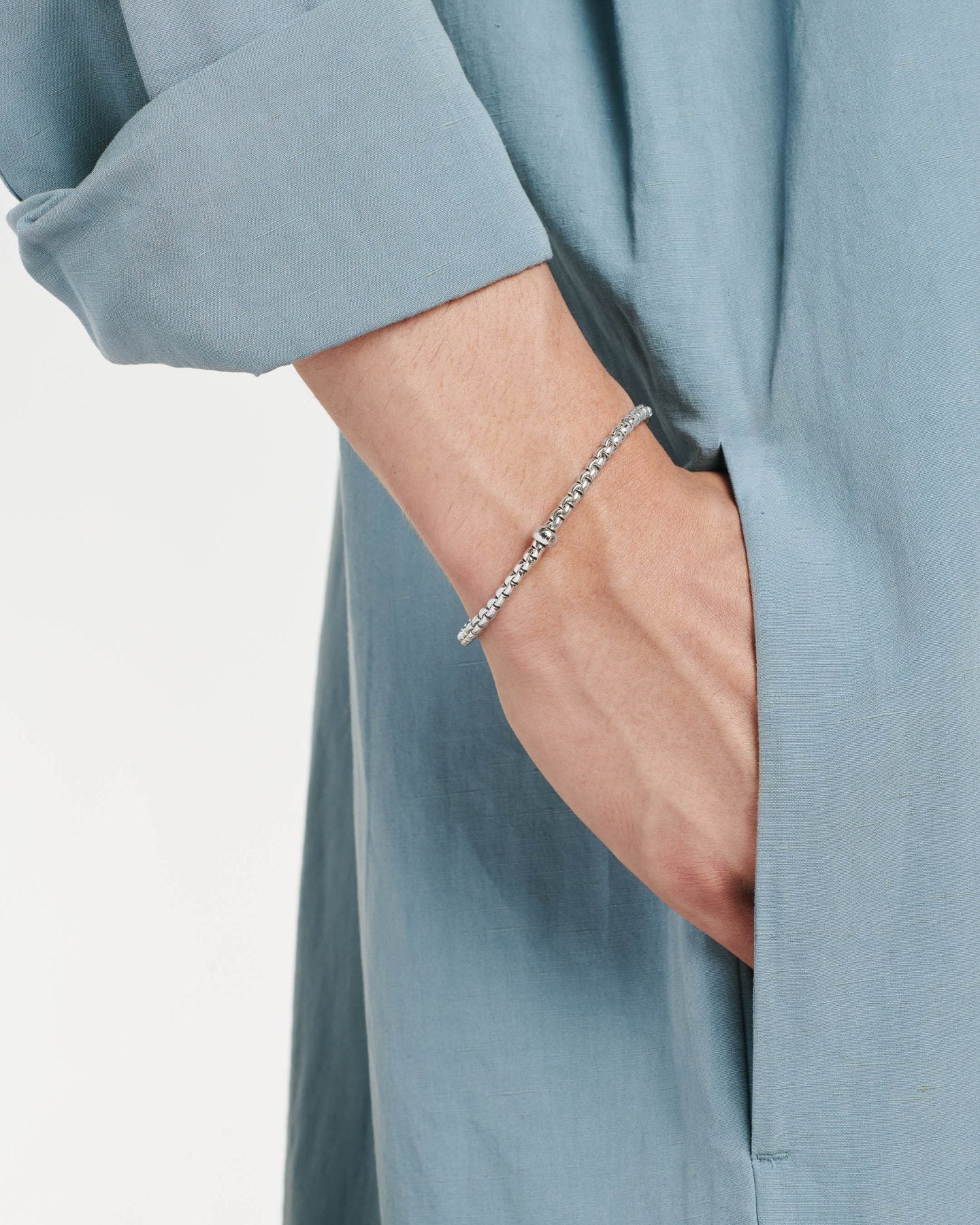 Flex'it Armband mit schwarzen Brillant (L)