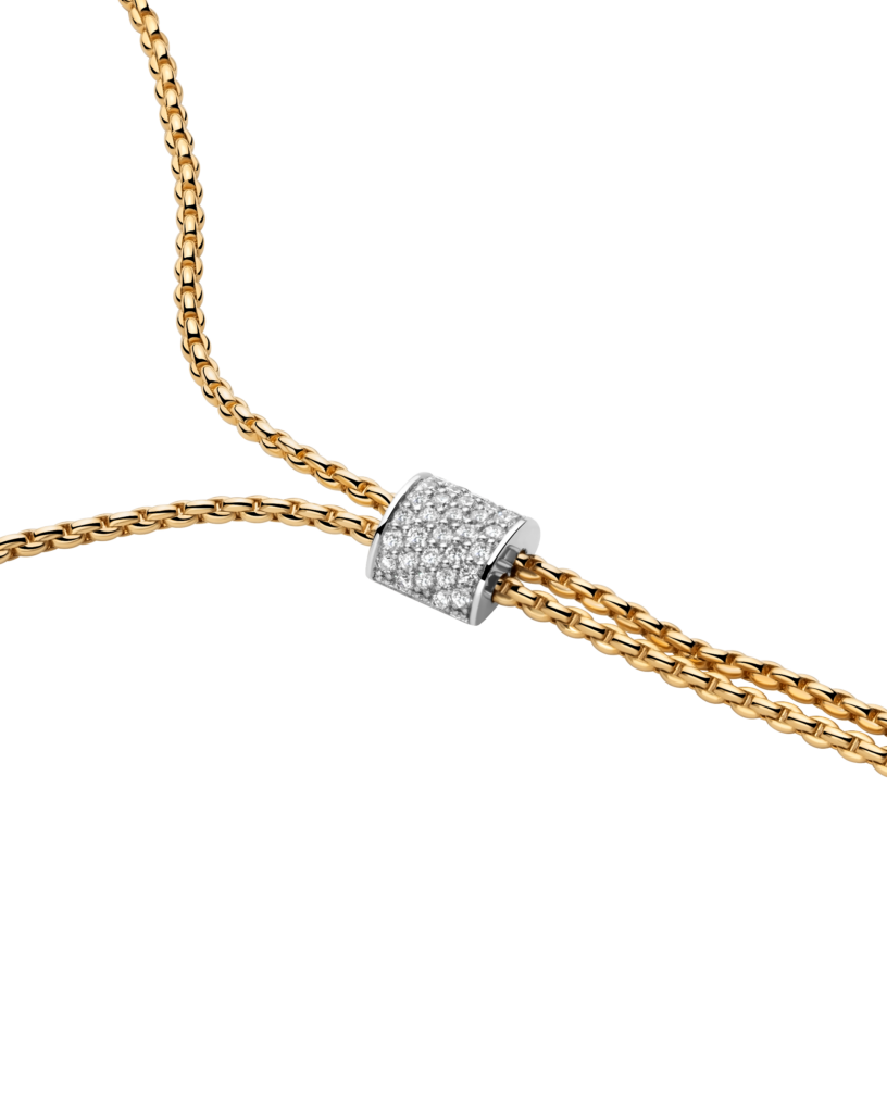 Slider Halskette mit pavé Diamanten