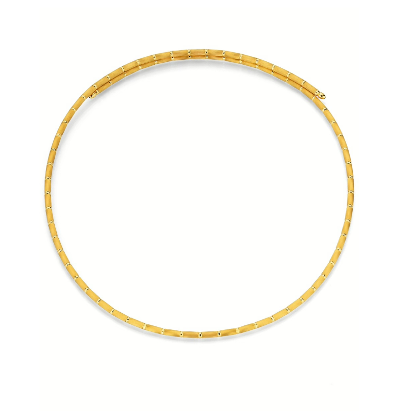 Feines, schlichtes Goldcollier ohne Perlen