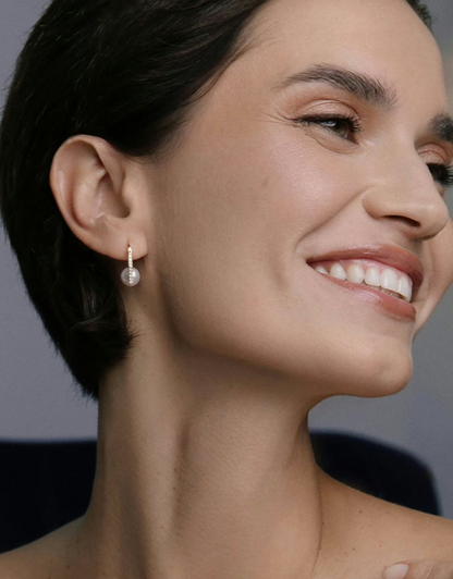 Ohrschmuck mit Akoyaperle und Brillanten