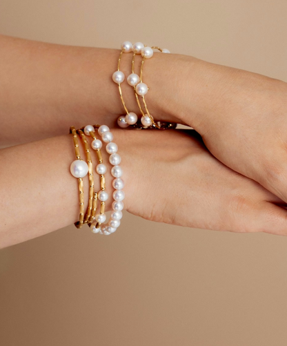 Akoya Perlenarmband aus Gelbgold