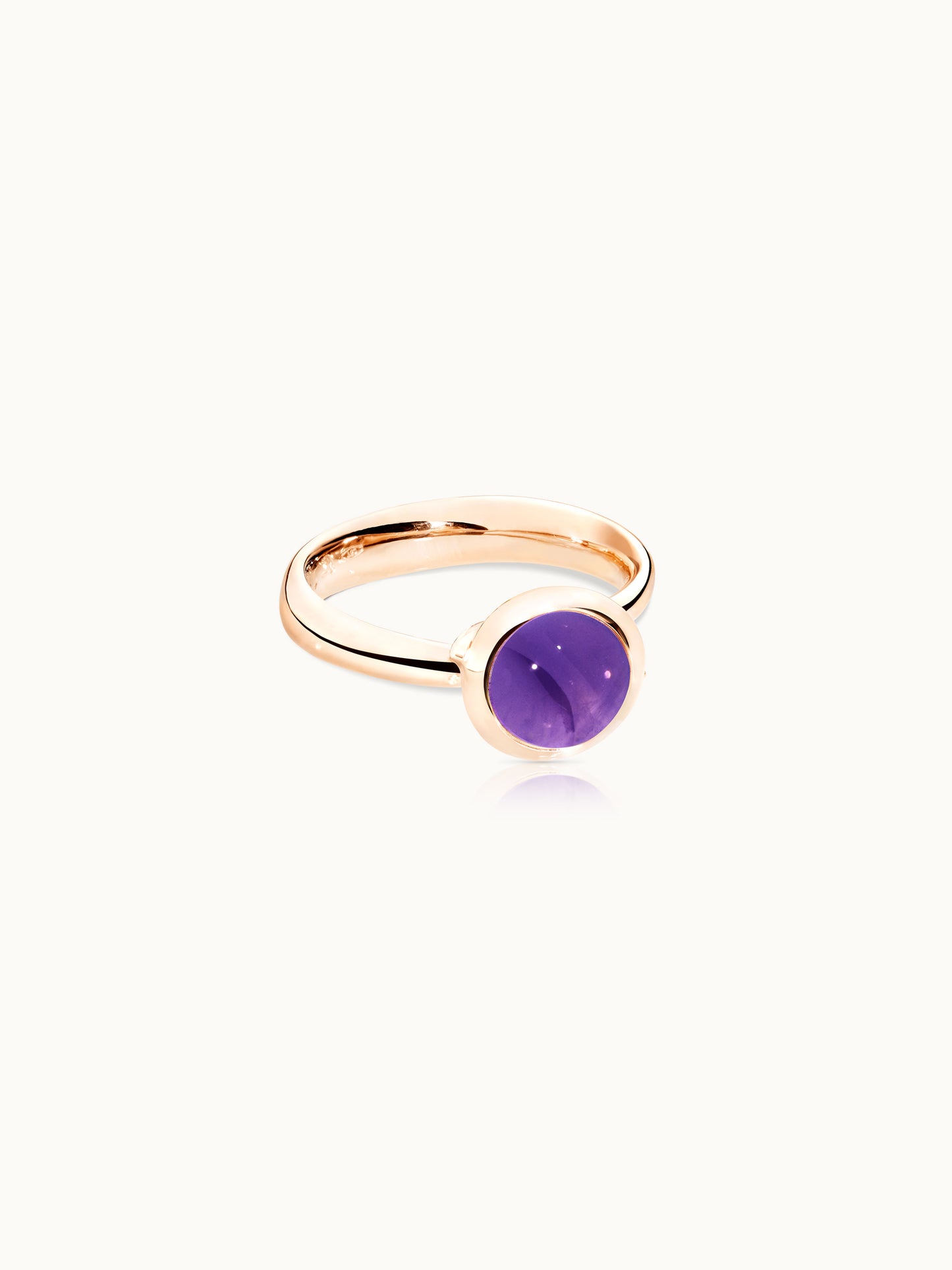 TAMARA COMOLLI BOUTON RING SMALL AMETHYST