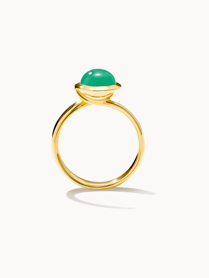 TAMARA COMOLLI BOUTON RING SMALL CHRYSOPRASE