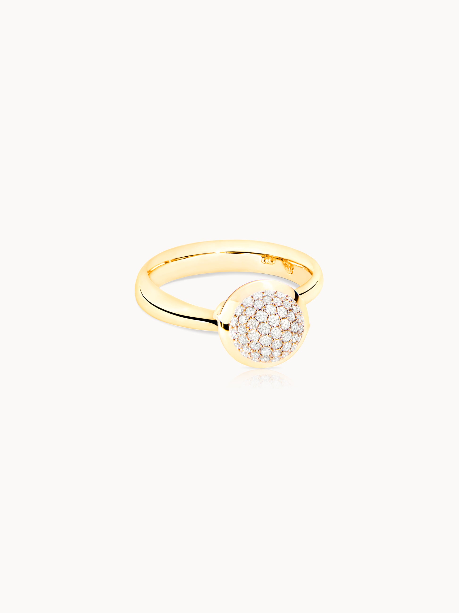 TAMARA COMOLLI BOUTON RING SMALL MIT DIAMANTEN PAVE
