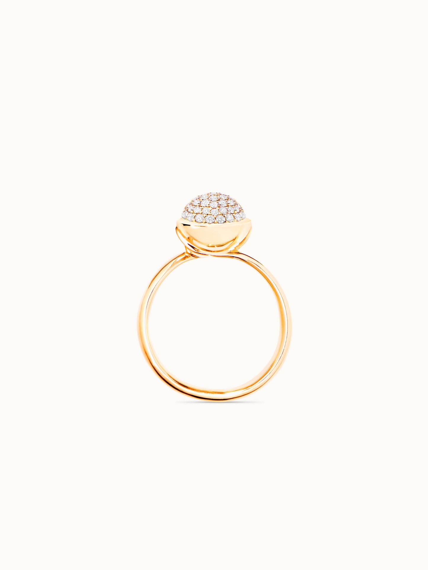 TAMARA COMOLLI BOUTON RING SMALL MIT DIAMANTEN PAVE