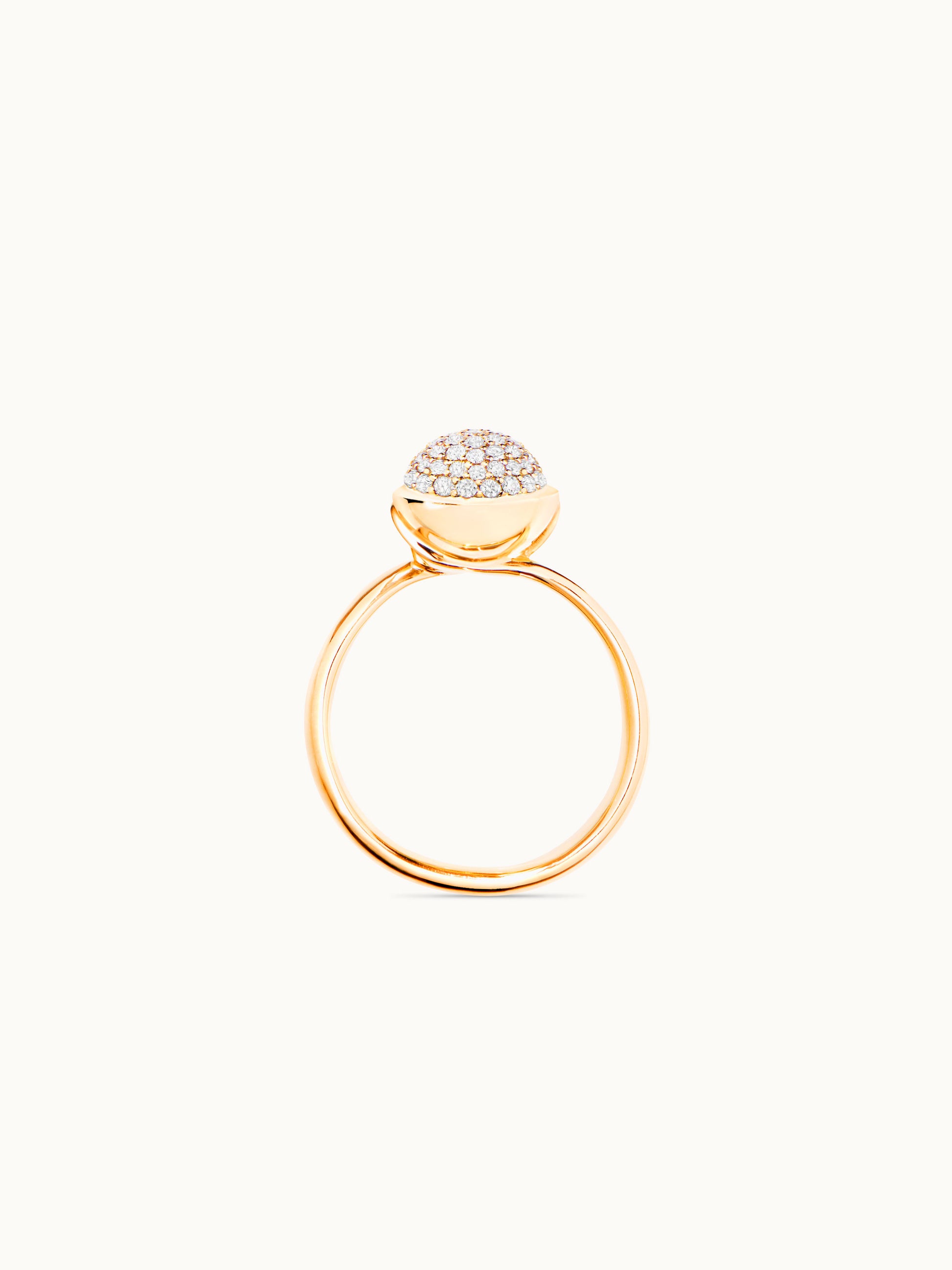 TAMARA COMOLLI BOUTON RING SMALL MIT DIAMANTEN PAVE