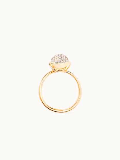 TAMARA COMOLLI BOUTON RING SMALL MIT DIAMANTEN PAVE