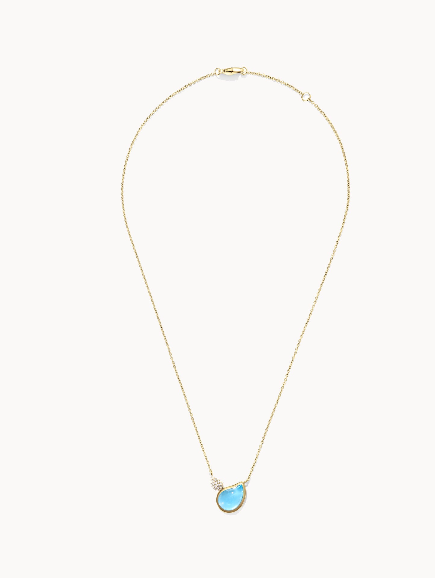 TAMARA COMOLLI COLLIER SIGNATURE 2 DROPS SWISS TOPAS UND DIAMANT PAVÉ