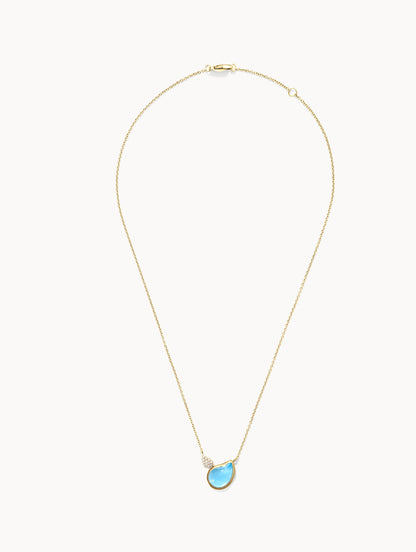 TAMARA COMOLLI COLLIER SIGNATURE 2 DROPS SWISS TOPAS UND DIAMANT PAVÉ