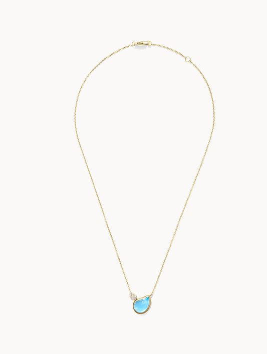 TAMARA COMOLLI COLLIER SIGNATURE 2 DROPS SWISS TOPAS UND DIAMANT PAVÉ
