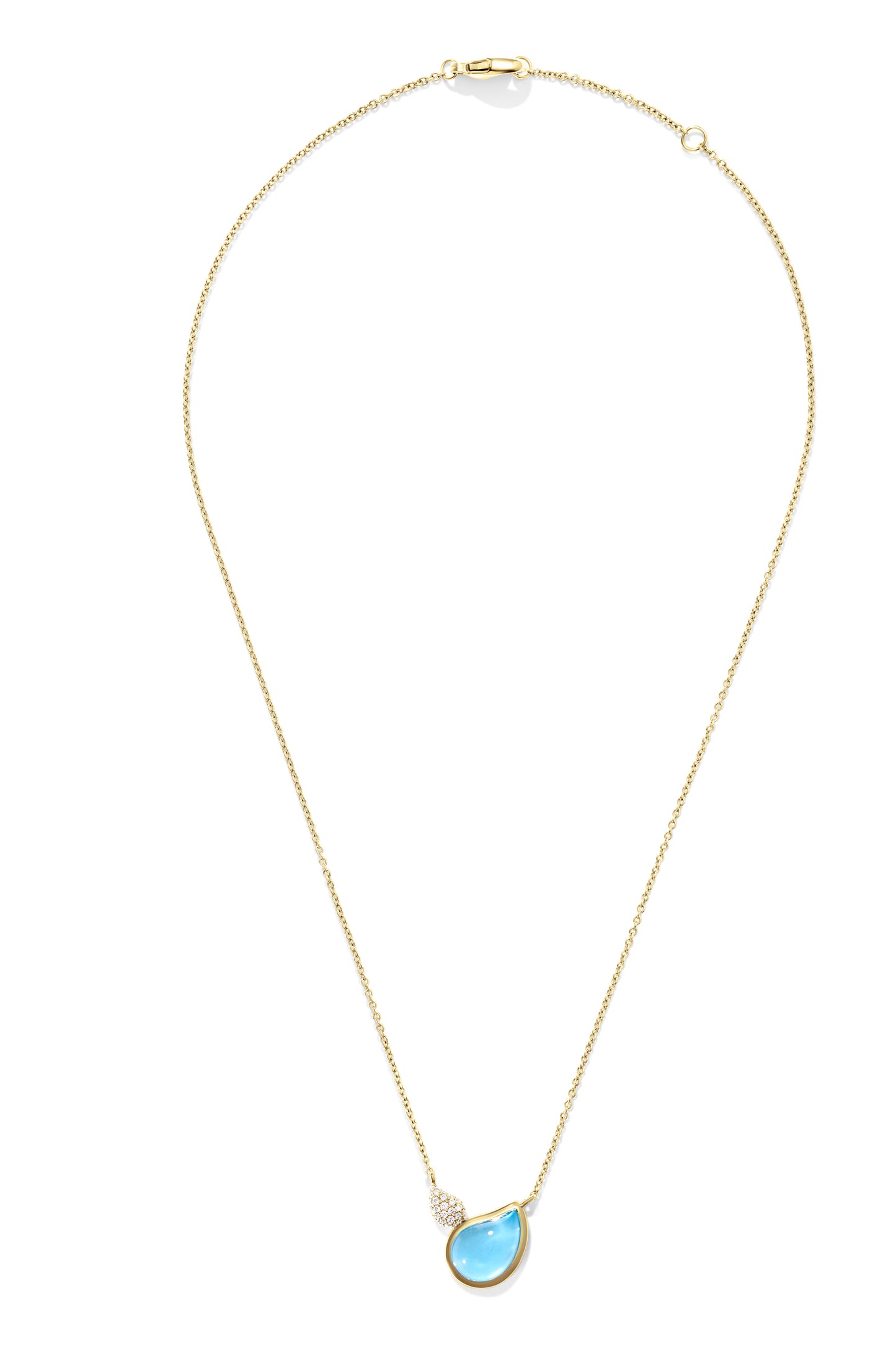 TAMARA COMOLLI COLLIER SIGNATURE 2 DROPS SWISS TOPAS UND DIAMANT PAVÉ