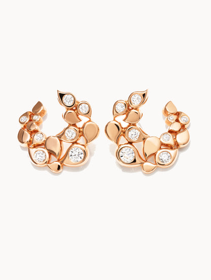 TAMARA COMOLLI OHRSTECKER SNOWFLAKES HOOP CLASSIC ALTERNATING