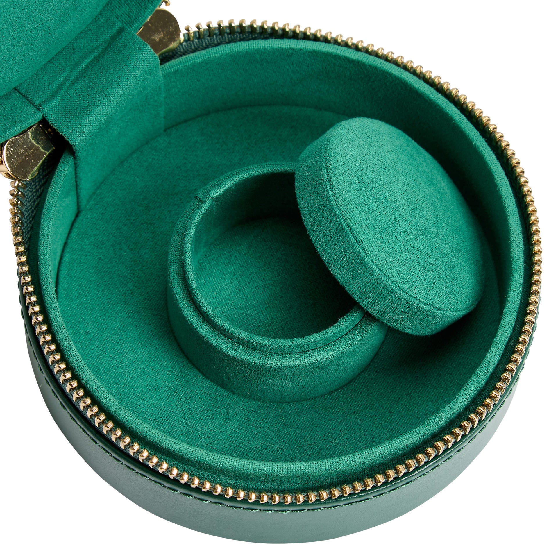 WOLF1834 SOPHIA ROUND ZIP CASE GREEN